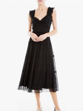 Max Studio London tiered lace midi dress 🖤